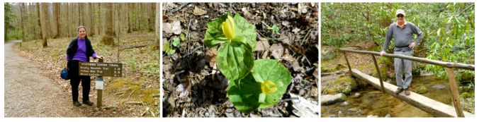 JL and Lin trail Porters Creek